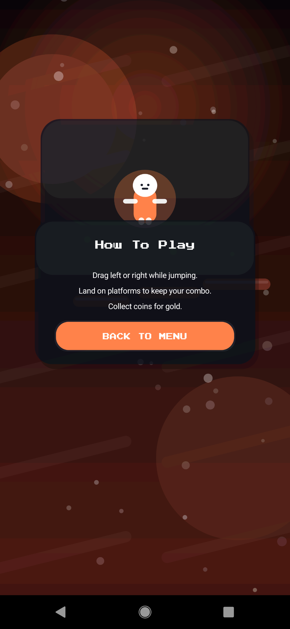Skybound Hopper how to play screen